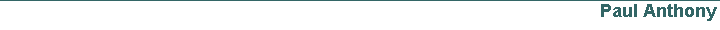 Paul Anthony